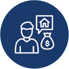 icon representing a home loan or mortgage application